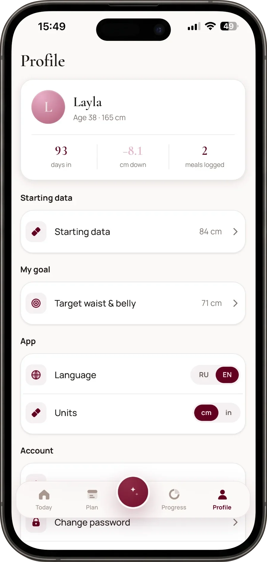 Antheon app — Profile screen