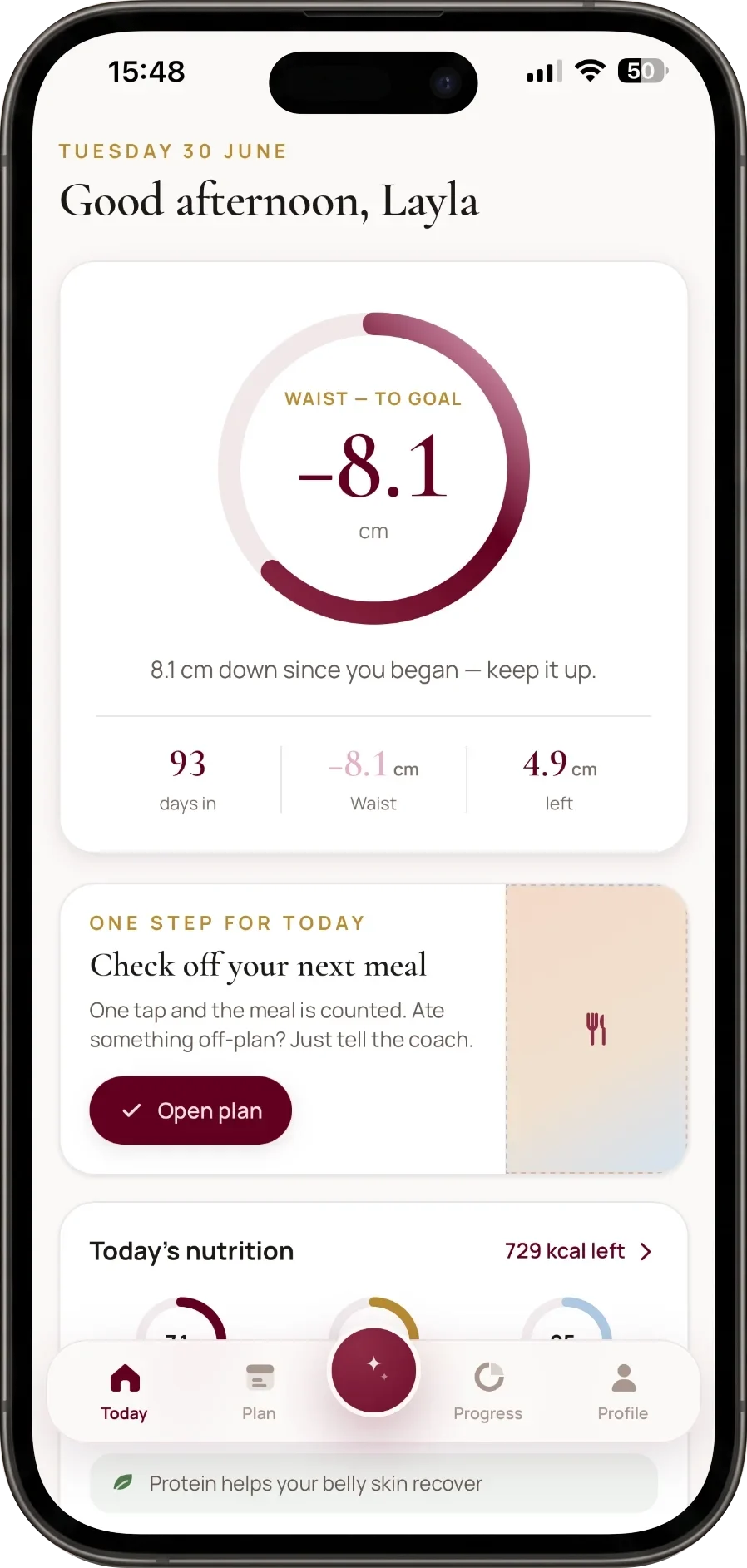 Antheon app — Today screen